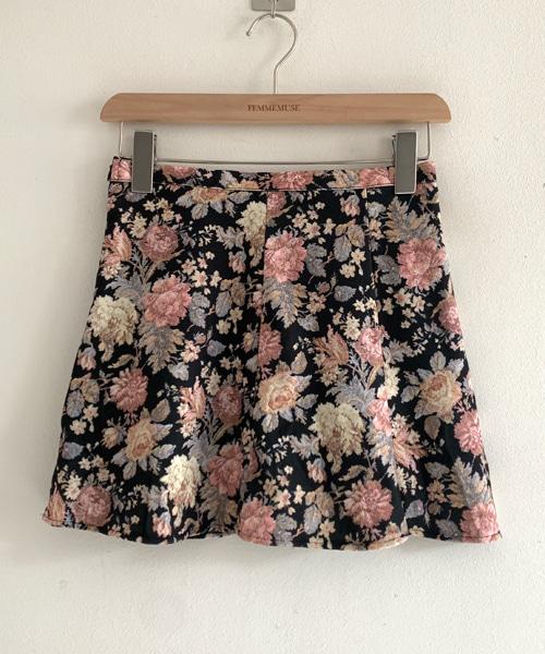 (Vintage)Wool Rose Skirt