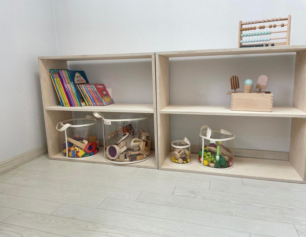 Amoo 투명 장난감바구니 장난감수납함 보관함 투명함 4종 set