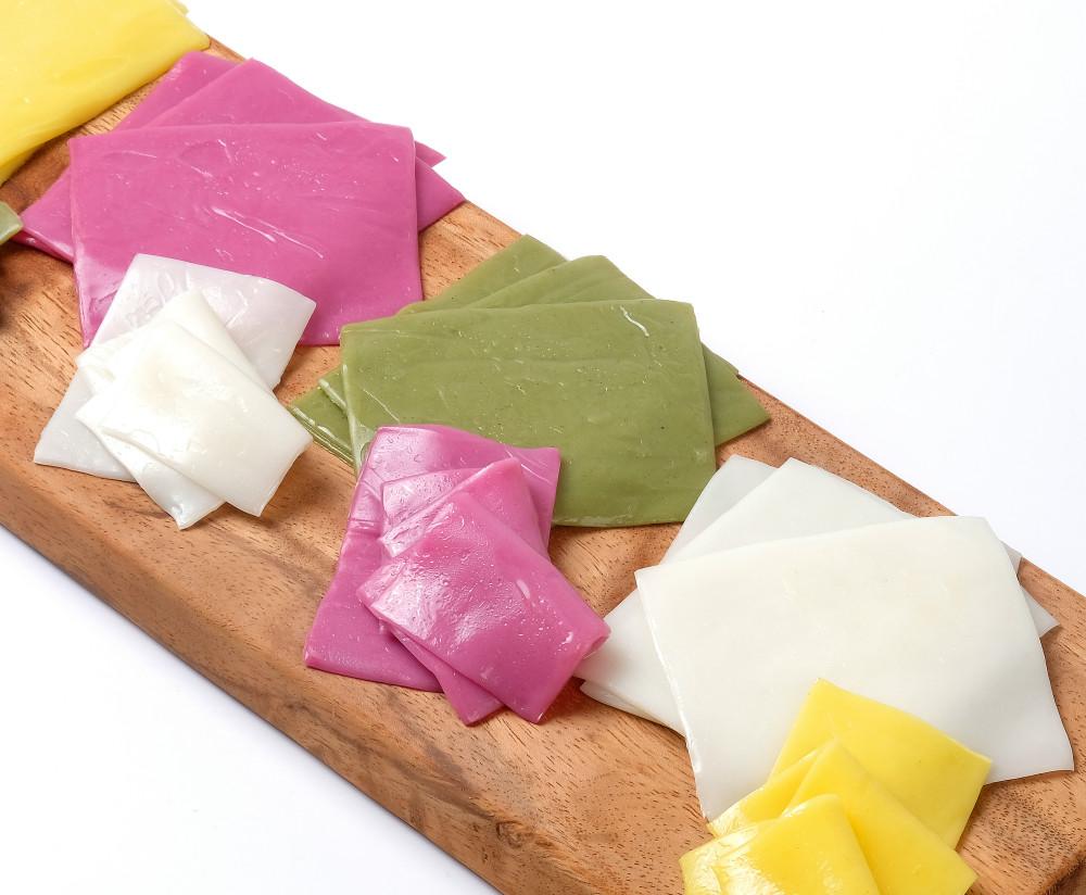 [미지] 떡쌈 500g, 1kg 쌈떡 4가지색 떡요리 냉동떡