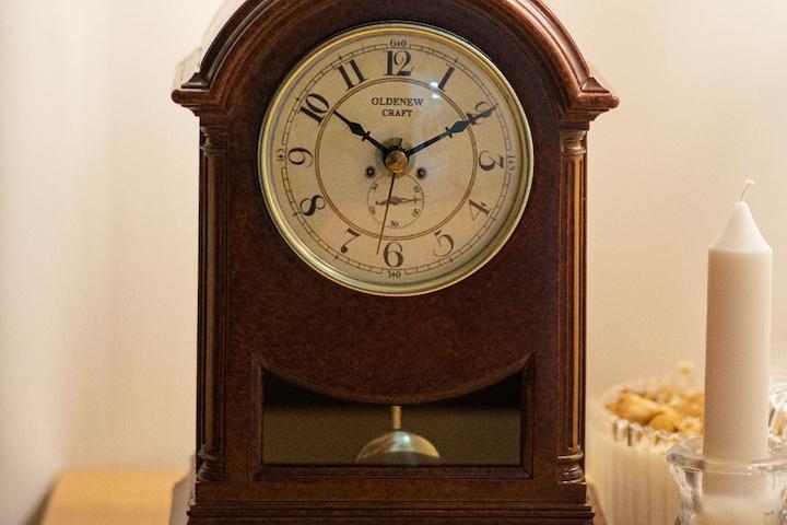 (krod040)레트로 벽난로 탁상 추 시계