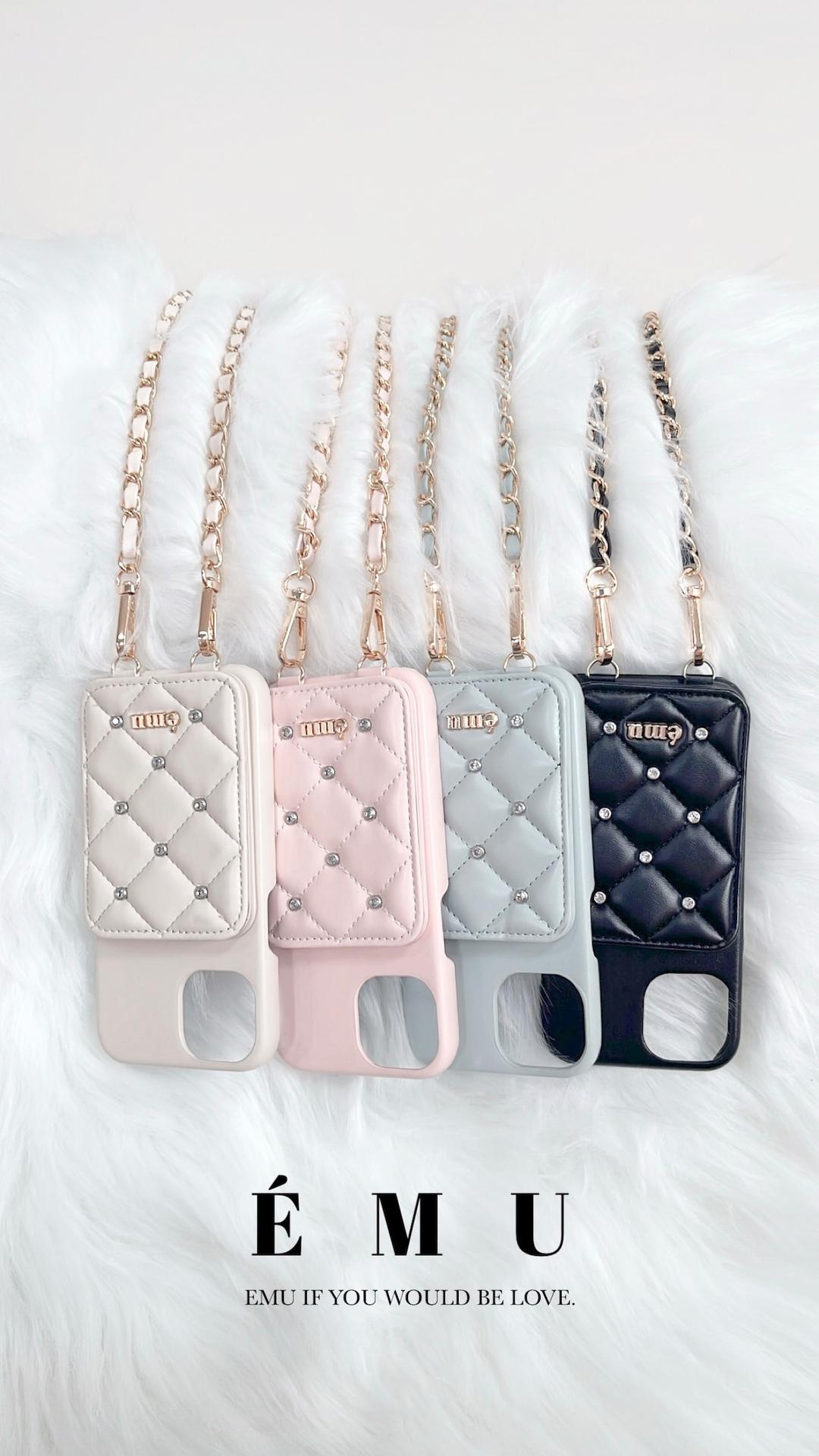 ÉMU キルティングビジューミラーiPhoneケース | emu.official.store powered by BASE