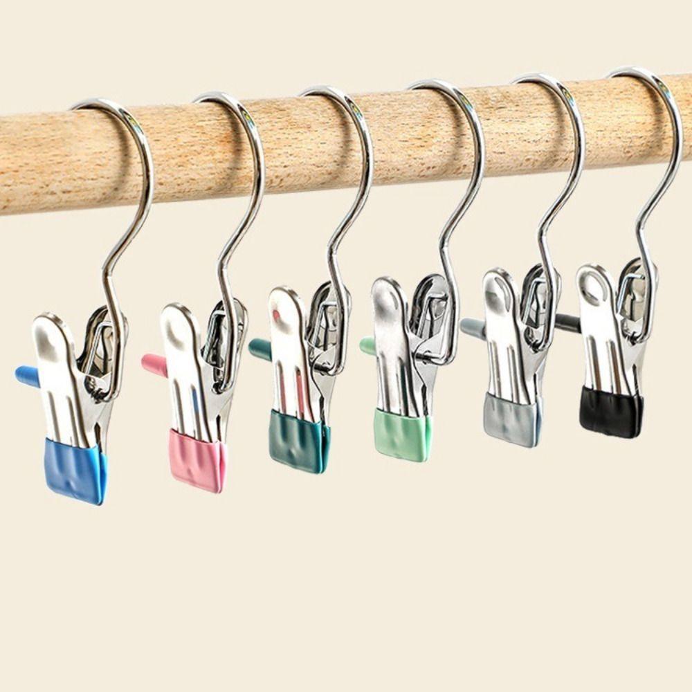 논슬립 바지걸이 치마걸이 스텐 집게 고리 1P