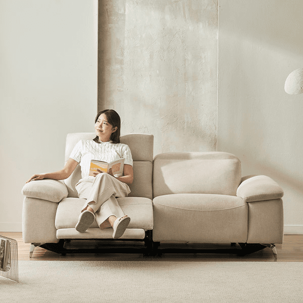 ★15%쿠폰★센느 기능성 패브릭 제로월 듀얼 전동 리클라이너 소파 (3인/4인)