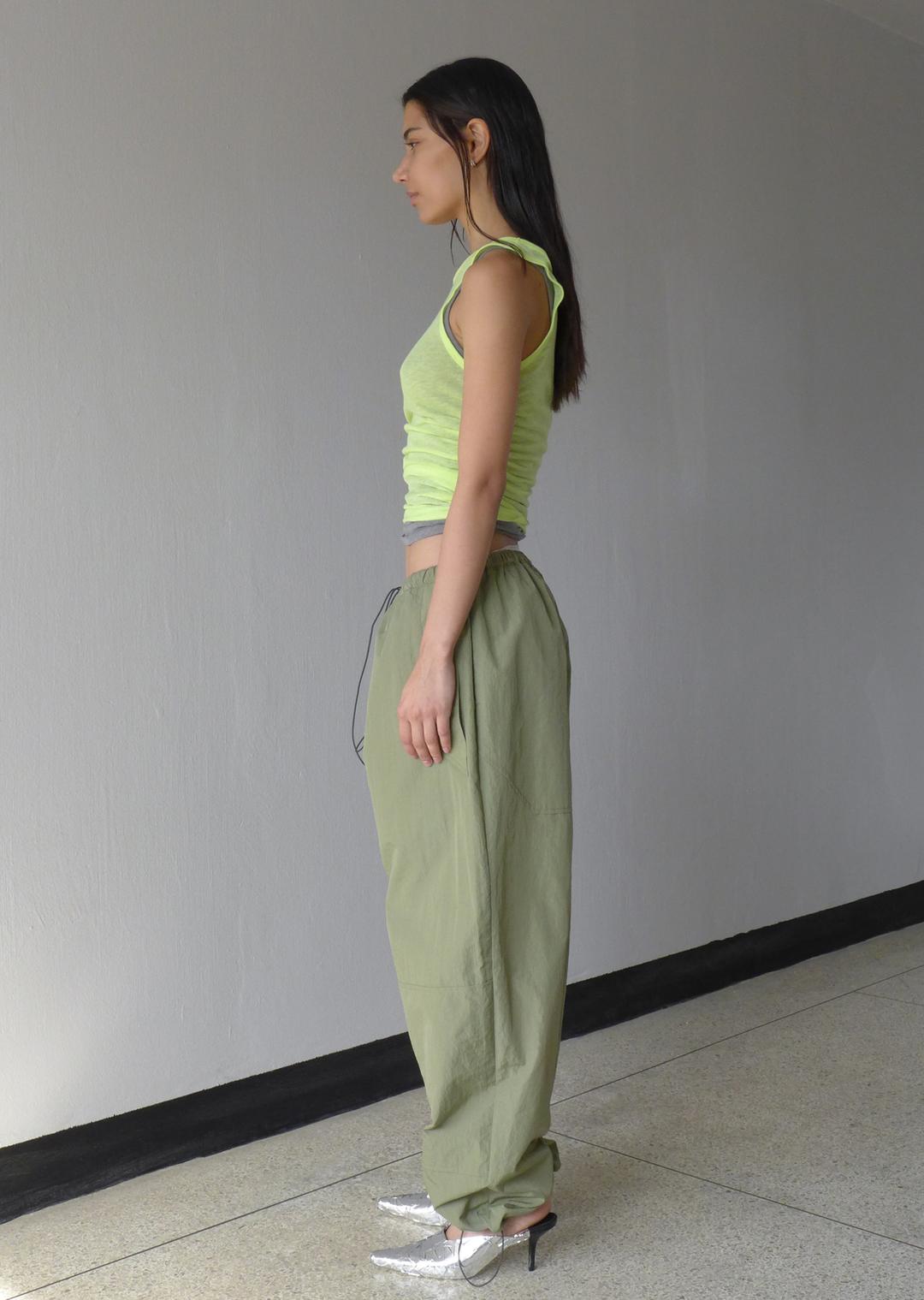 NYLON STRING PANTS KHAKI