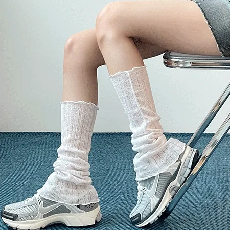 [1+1할인/레그워머] 신발 위에 걸치는, 시스루 레그삭스 (5color)