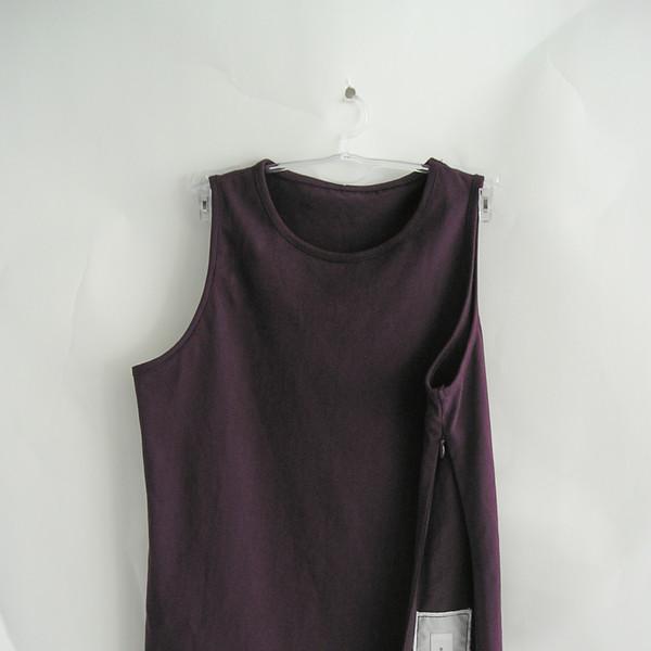 2차 Side Zipper Cotton Top - Purple