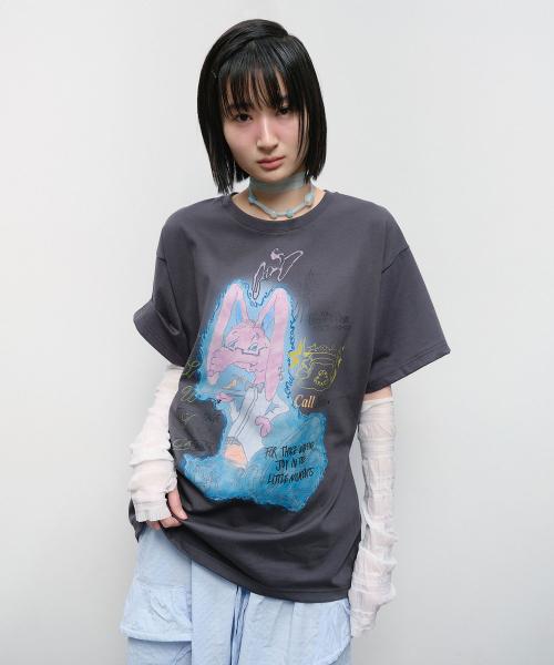 Rabbit Ruched Top [Charcoal]
