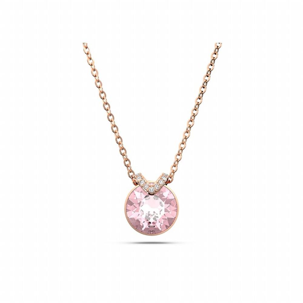 [스와로브스키/본사정품] Bella 핑크 로즈골드 드롭 목걸이 5662088