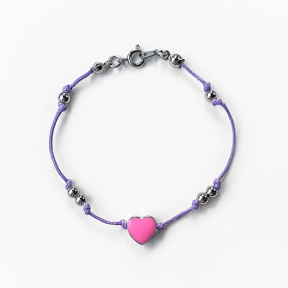 [포미제이] 하트 끈 팔찌 실팔찌 3color