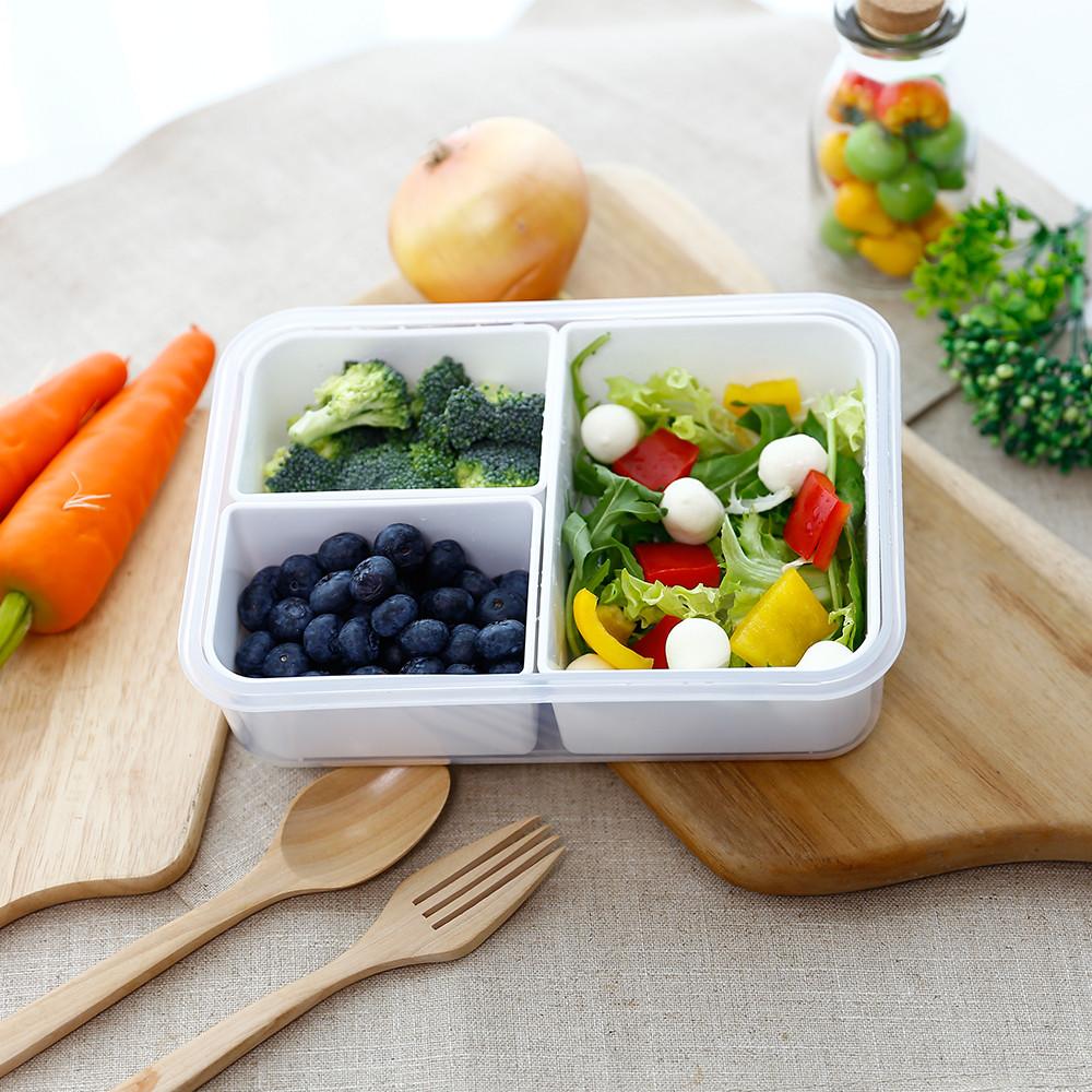 직장인 도시락통 샐러드통 런치박스 다이어트 밀프랩 용기 3칸 1100ml