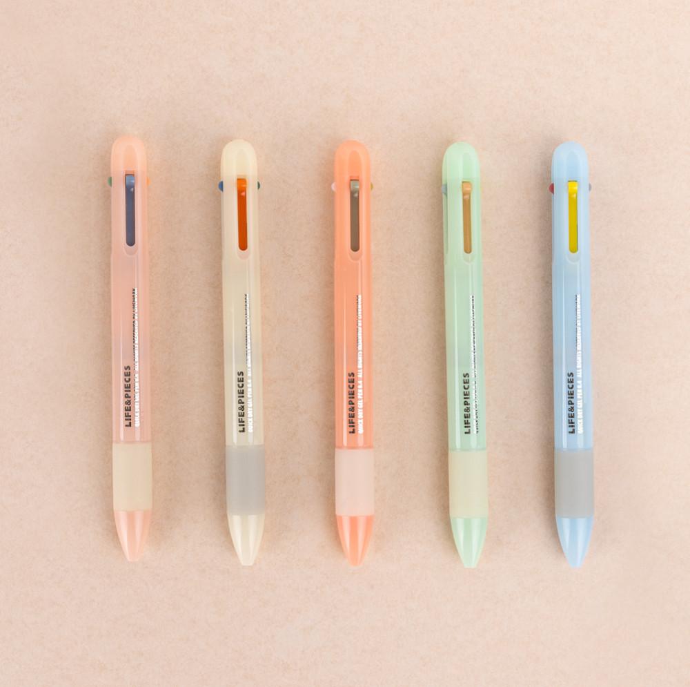 [라이브워크]라이프앤피시스 4색 젤펜 0.4mm new