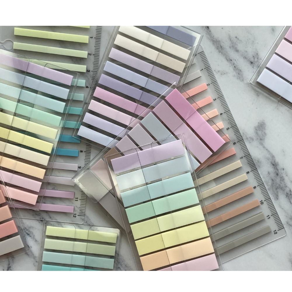 얇은 인덱스텝 귀여운 책표시 책띠지 예쁜 플래그 파스텔 롱인덱스 카카오파스텔