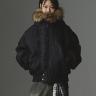 Fur Hooded N2B Bomber Jacket - Black