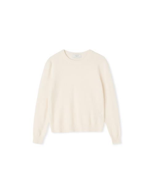 [남녀공용] 캐시미어 에센셜 블렌드 라운드넥 아이보리