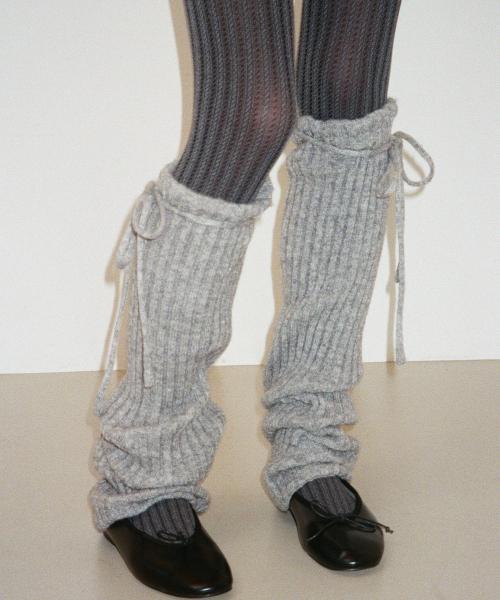 Drawstring Leg Warmer - Grey