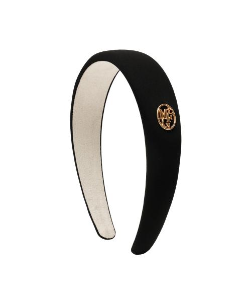 CIRCLE LOGO SATIN HAIR BAND black