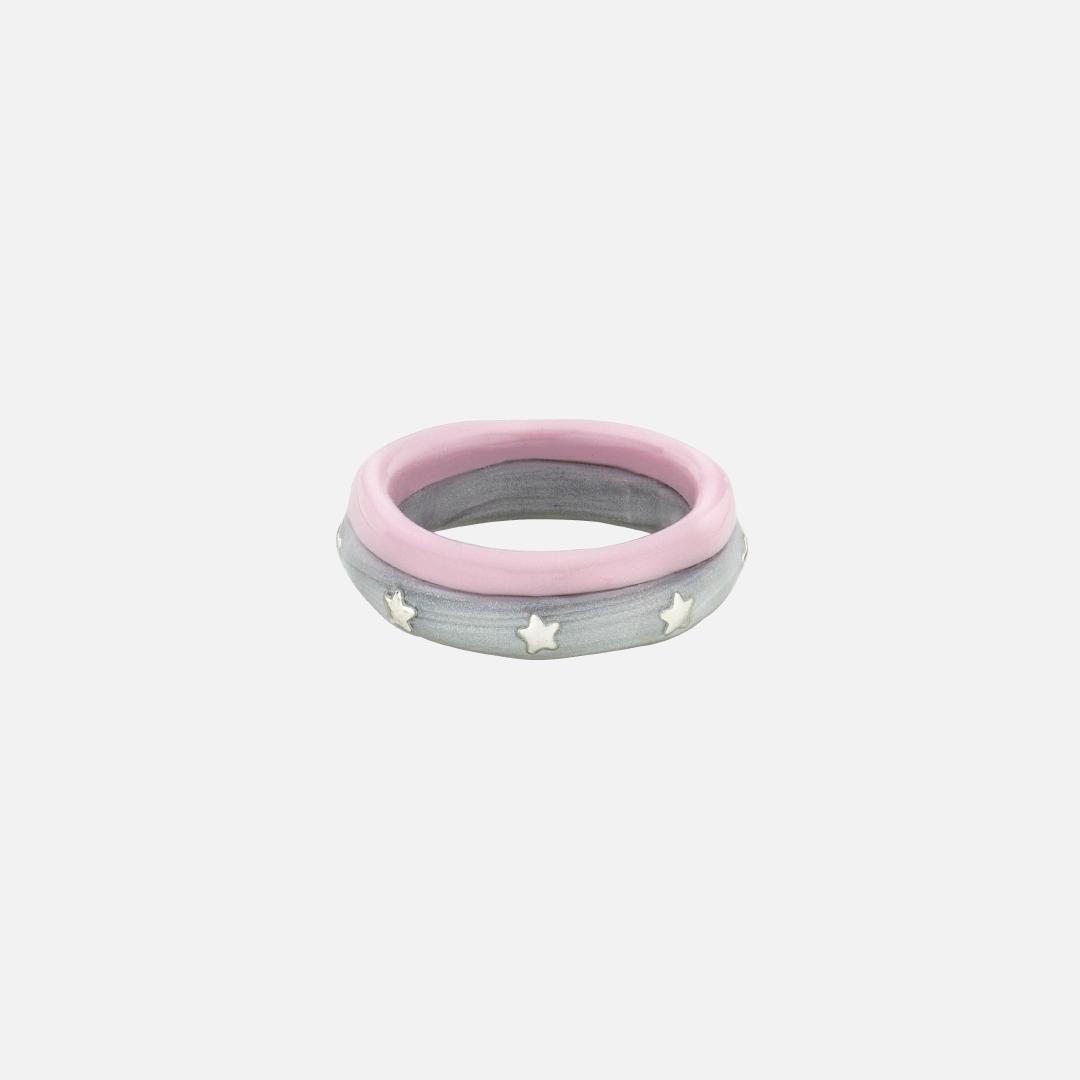 star two track ring-pink
