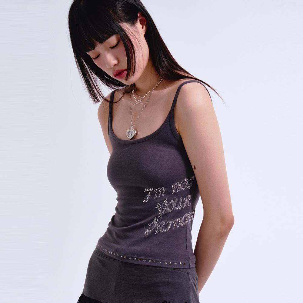 HOTFIX SLIM BASIC SLEEVE LESS CHARCOAL