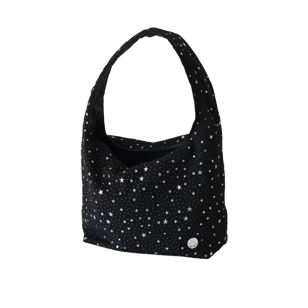 nube hobo bag- black with star studs