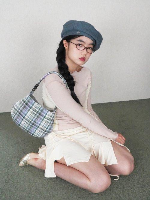 콜로신스(COLOCYNTH)  Bowl Bag Soft Check Green - 사이즈 & 후기 | 무신사