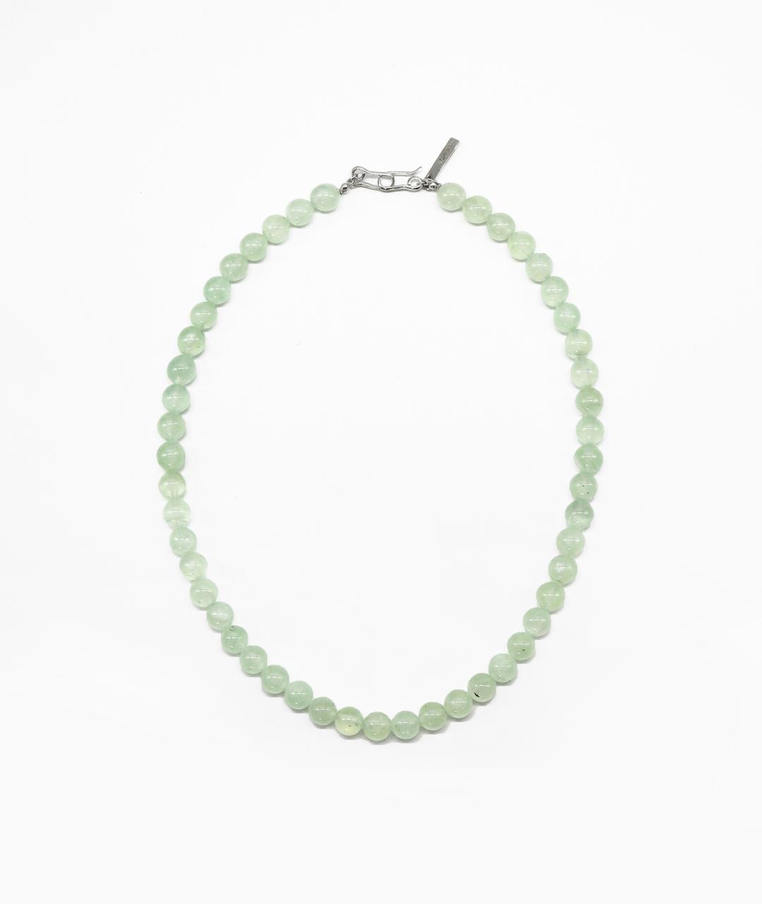 prehnite ball necklace