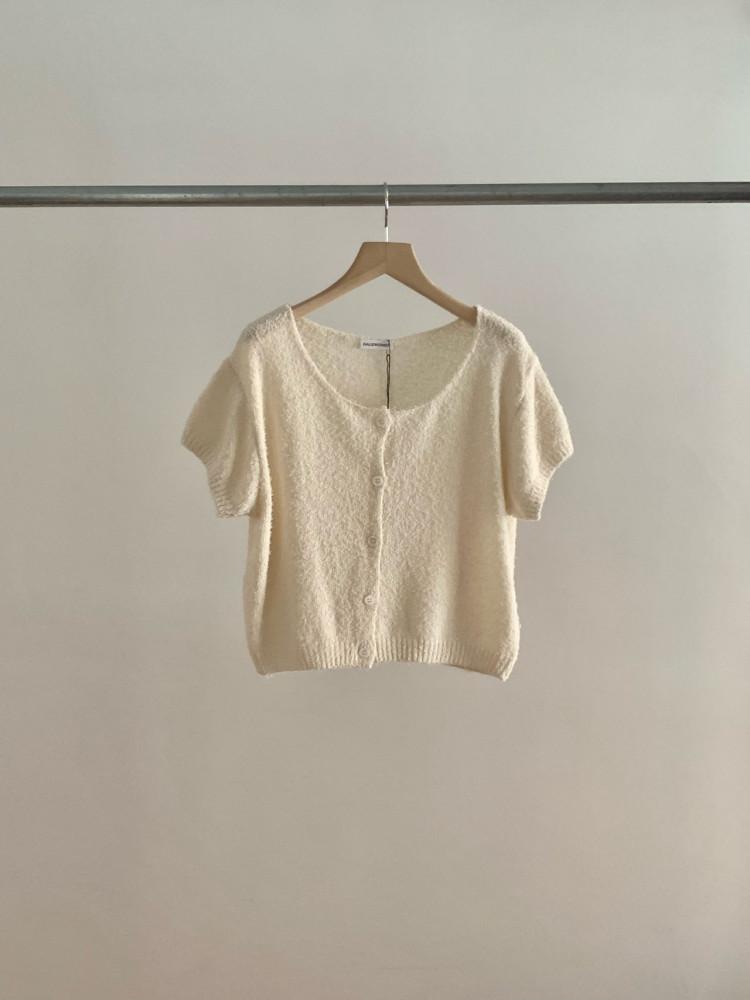 HAUS[하우스] 피더 라운드 니트 가디건 feather round knit cardigan