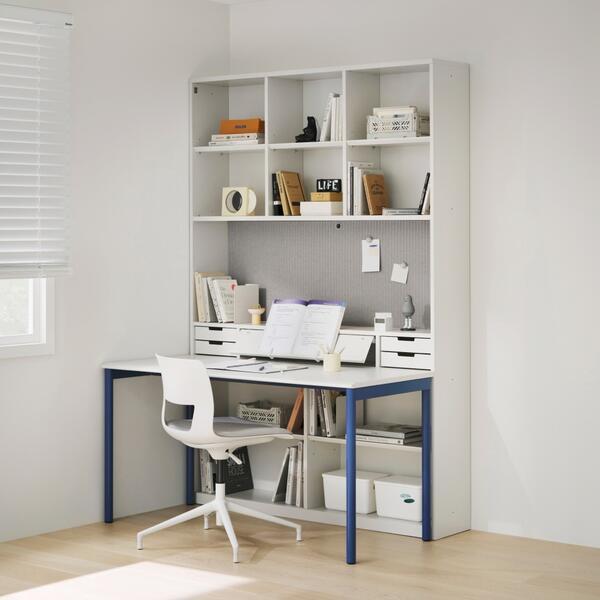 6단 다리형책상 세트 1400폭