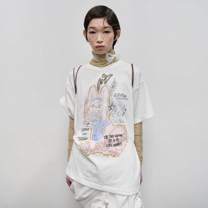 Rabbit Ruched Top [White]