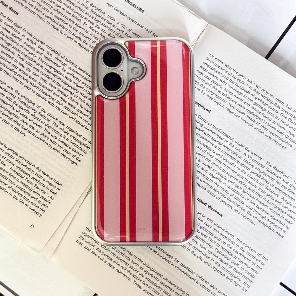[실버 범퍼] Tonein Stripe Frame Cherry Red 스트라이프 프레임 체리 레드 (에폭시)
