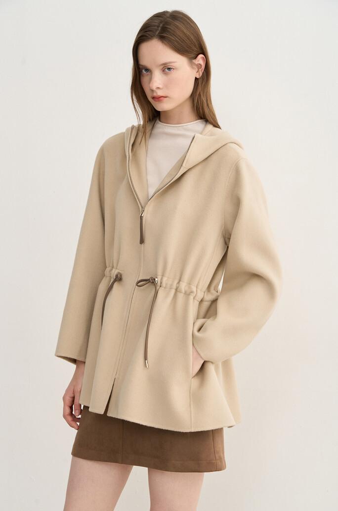 [SJSJ] 캐시미어 블렌드 핸드메이드 후드 코트