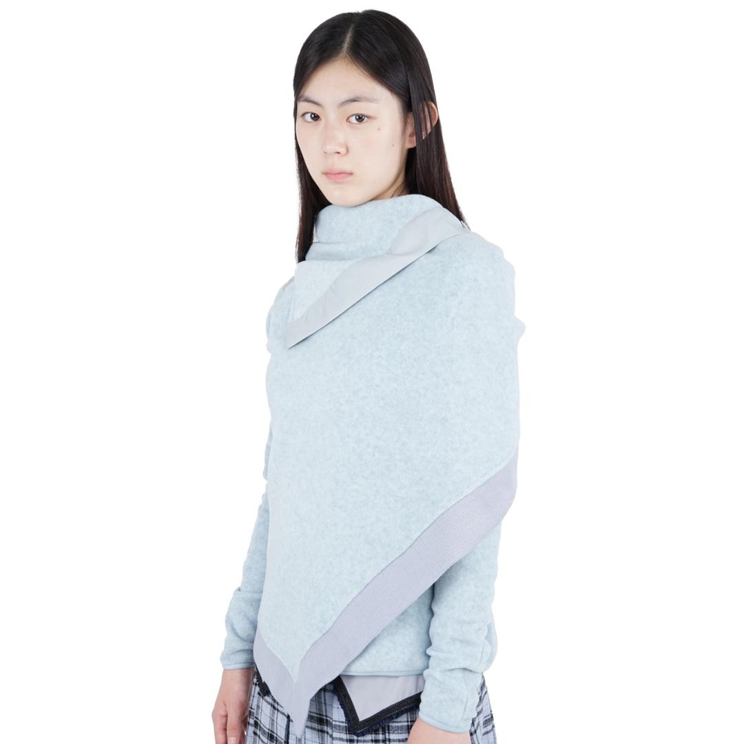 AW25 FLEECE CAPE LONG SLEEVE (MELANGE BLUE)