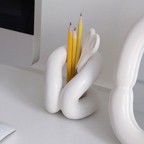 세라믹 연필꽂이 브러쉬 다용도홀더