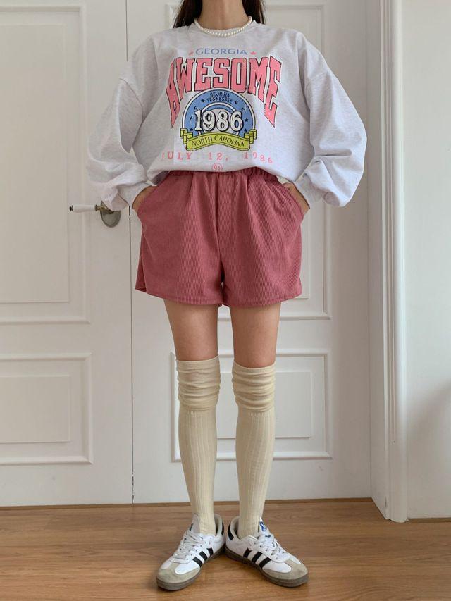 [핏,컬러예쁨!] 코듀로이 골덴 밴딩 반바지 5color