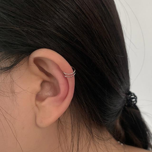[2개특가]얇은 실 이어커프 가벼운 귀찌 페이크피어싱
