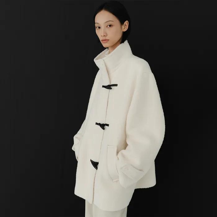 ALPACA DAVE HALF COAT (IVORY)