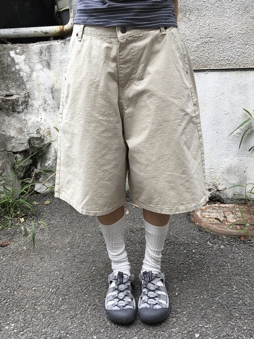 격자 버뮤다 와이드 팬츠 (2color)