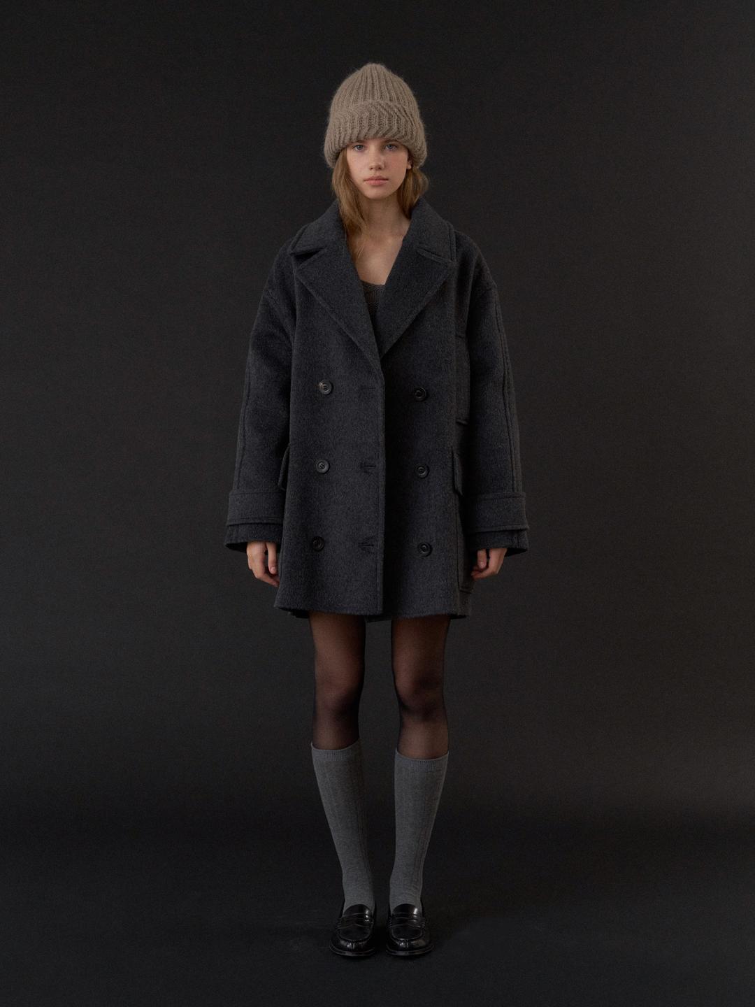 classic carbon half coat (charcoal)