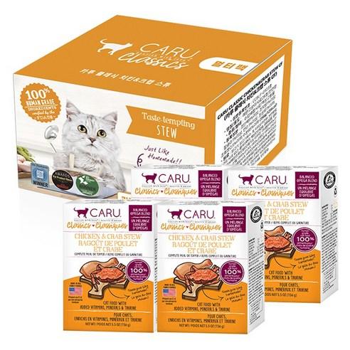 카루펫푸드 전연령용 카루 클래식 치킨&크랩 스튜 CF, 닭, 624g, 1개 - 습식/소프트사료 | 쿠팡
