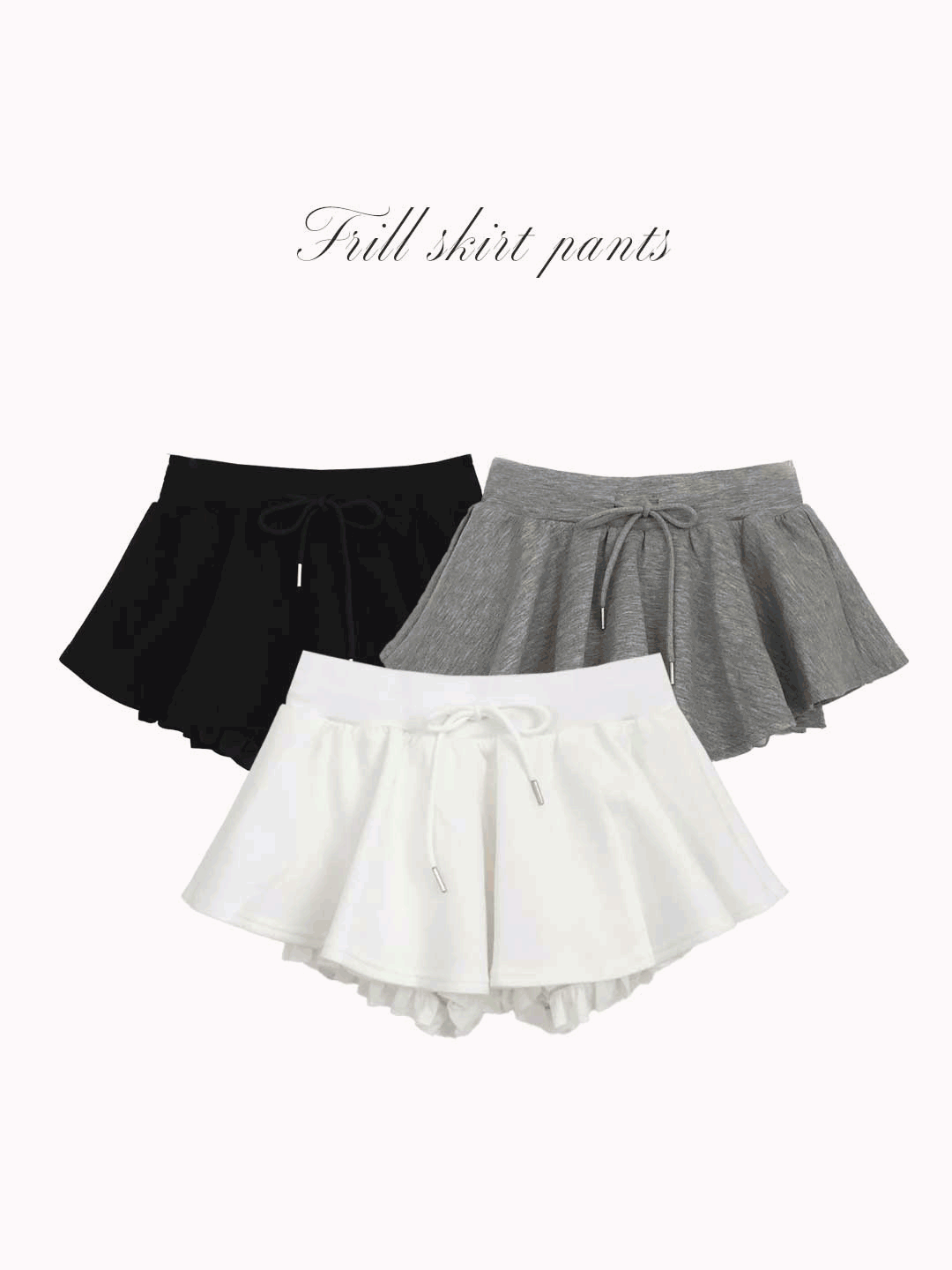 frill skirt pants