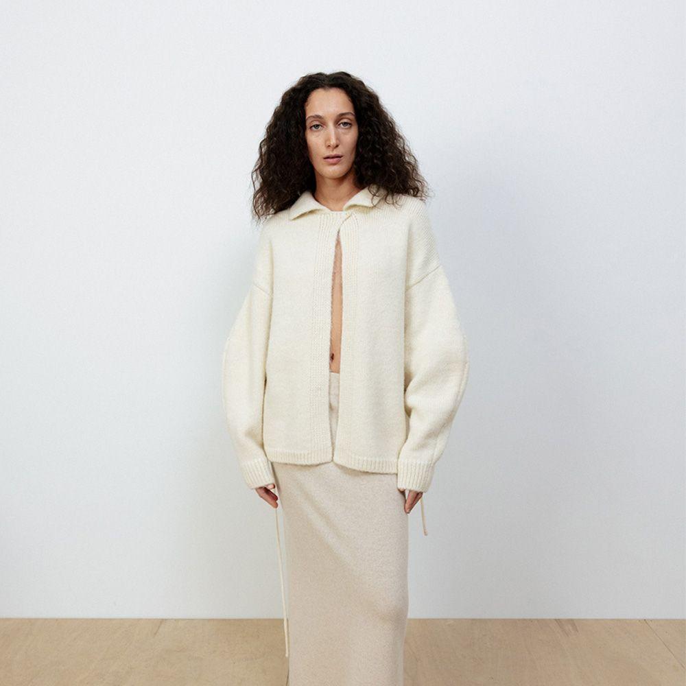 DOLMAN SLEEVE KNIT JACKET [IVORY]