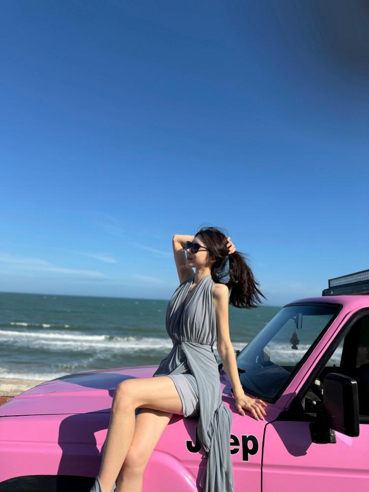 그리스 여신 홀터 백 트임 원피스 (휴양지룩강추!!/수입)