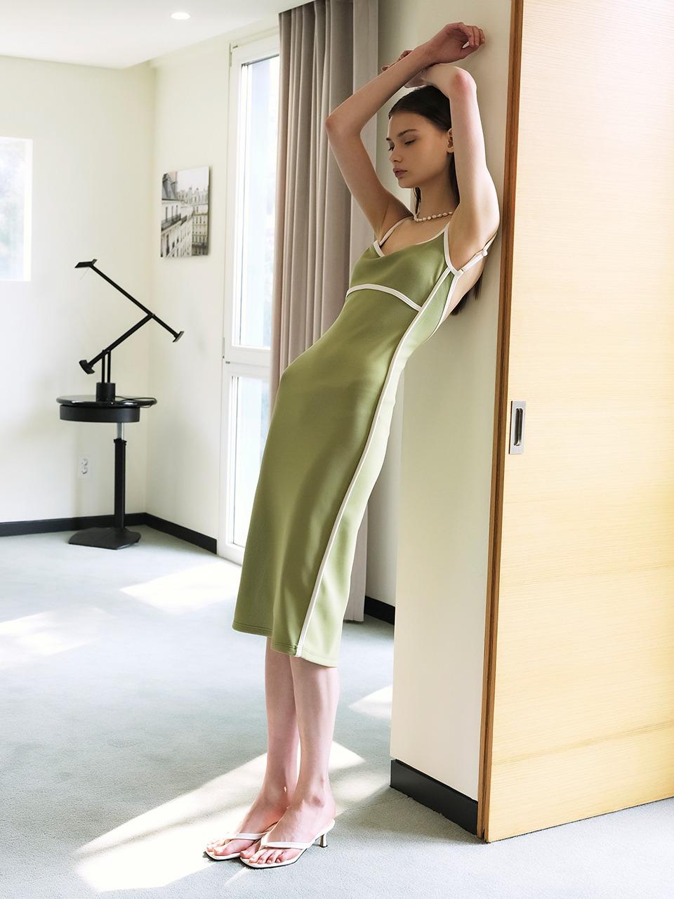 MODERN HEART LONG DRESS GR