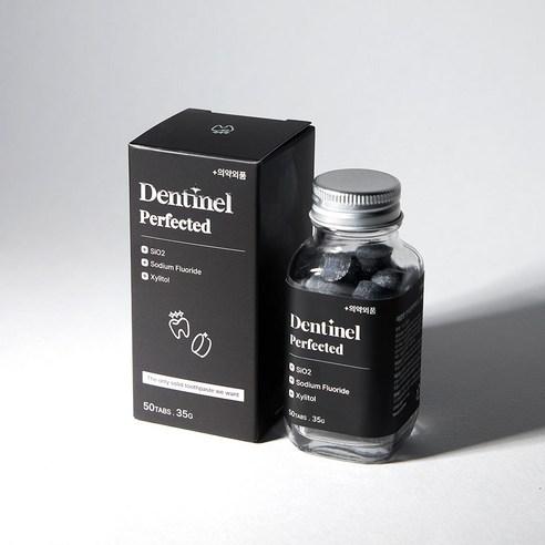 덴티넬 블랙민트 퍼펙티드 고체치약 50정, 35g, 1개 - 치약 | 쿠팡