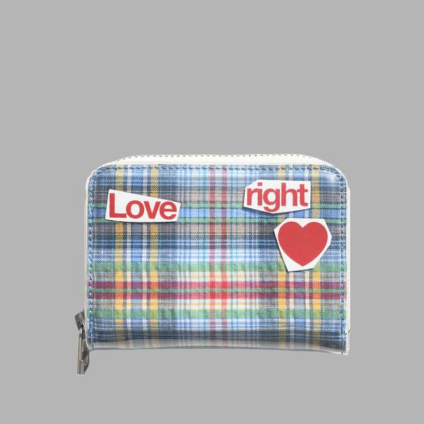 PVC LOVE CHECK WALLET (NAVY)