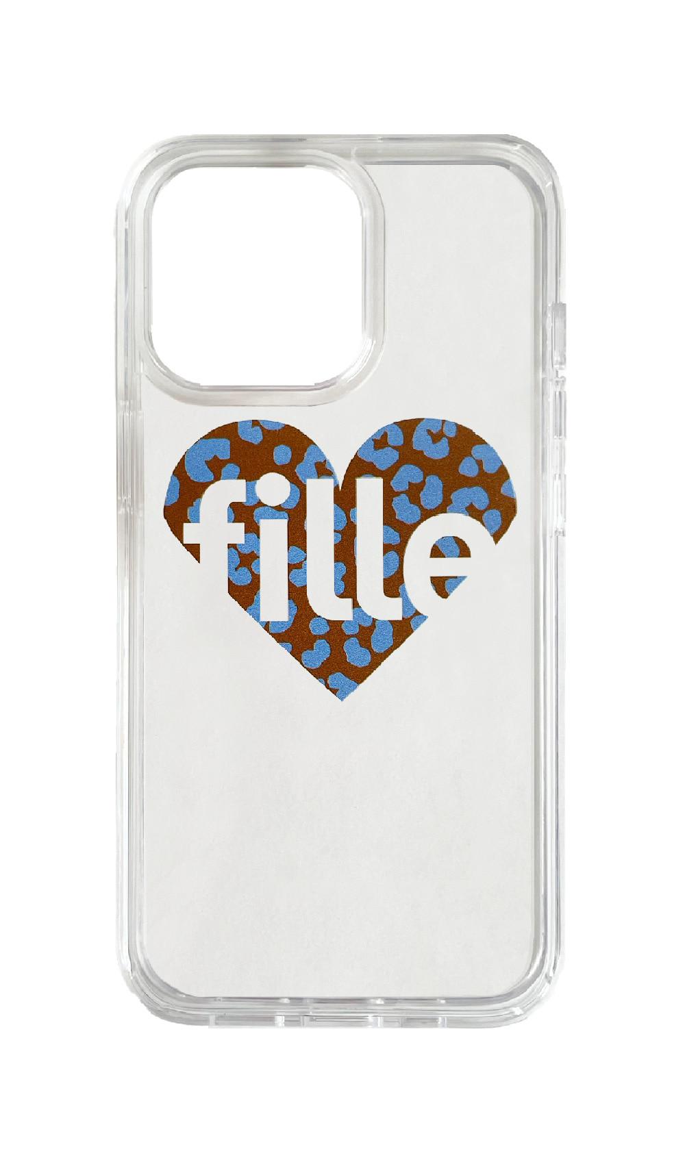 [맥세이프 출시] 젤하드 Leopard Heart Gel Hard iPhone Case - Blue & Brown
