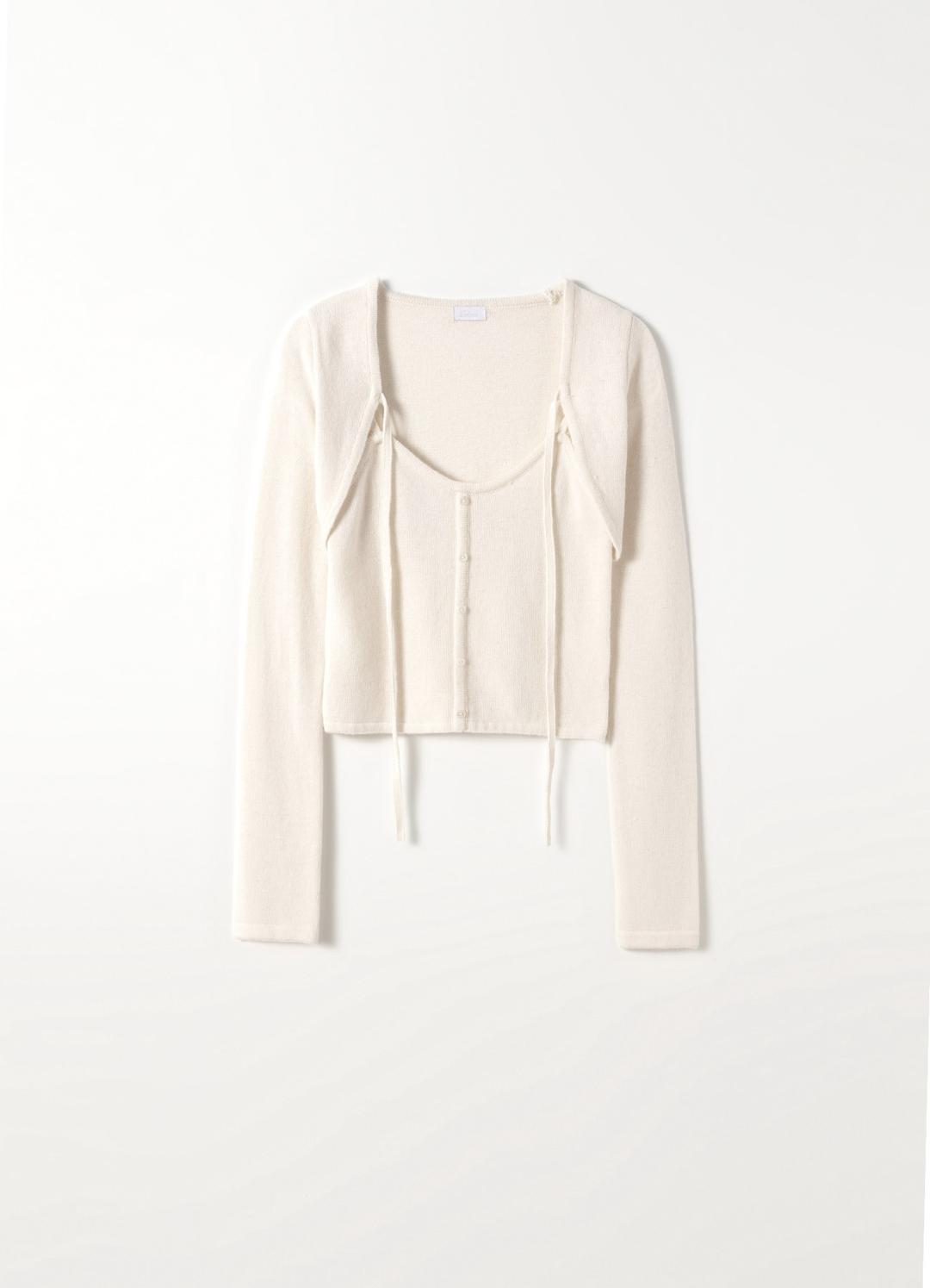 [Refurb] Have Bolero Knit Set-up(Ivory)