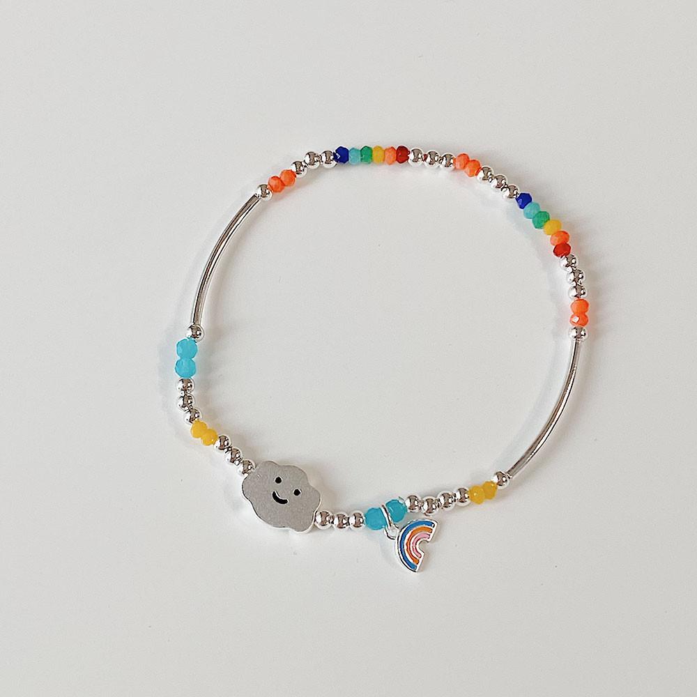 멀티컬러 구름이와 무지개 고무줄팔찌