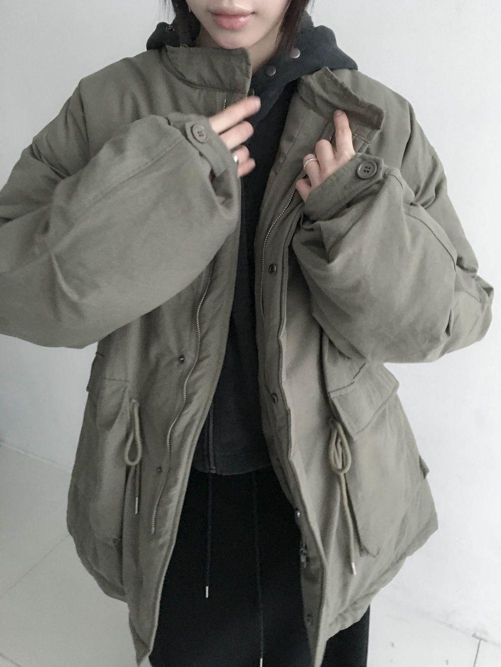 샵오르 하프 야상패딩