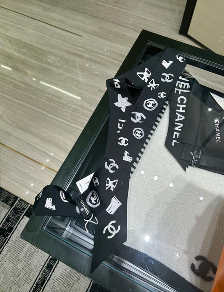 샤넬 트윌리 스카프 AA9156 블랙