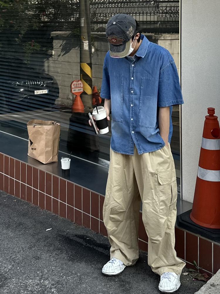 2Co 오버핏 청셔츠 ﻿Washed Over Denim ST